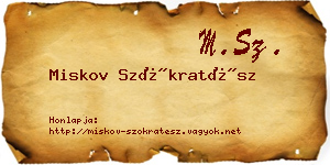 Miskov Szókratész névjegykártya